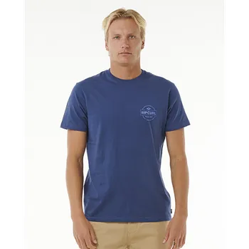 Pánské oblečení Tričko Rip Curl STAPLE TEE Washed Navy velikost XL