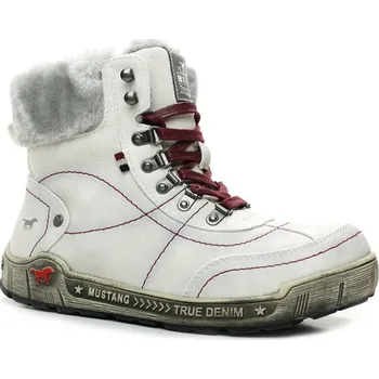 Dámská zimní obuv MUSTANG 1290-607-100 offwhite, dámská kotníková obuv vel.37