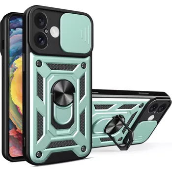 Pouzdro na mobilní telefon Kryt iPhone 16, Techsuit CamShield Pro green