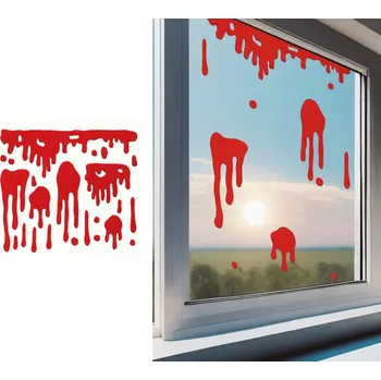 Karnevalový kostým GuircaKrvavé skvrny - dekorace na okno Halloween