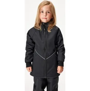 Oblečení a móda Unuo, Dětská softshellová bunda s beránkem, Černá Žíhaná - 152/158