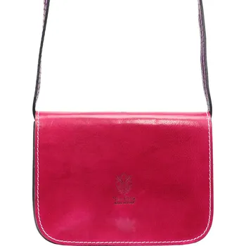 Kabelka Kožená crossbody kabelka Florence 43 růžová / camel