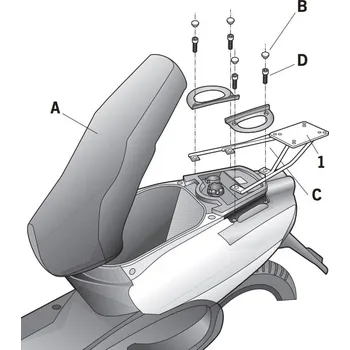 Zavazadlo na motocykl SHAD Nosič kufru SHAD Neos 97/06 130.Y0N10T