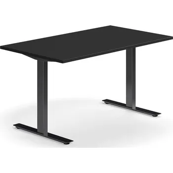 Psací stůl Psací stůl QBUS, T-nohy, 1400x800 mm, černá podnož, černá