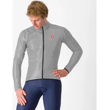 Cyklistická bunda Bunda CASTELLI Squall Shell Silver Gray M