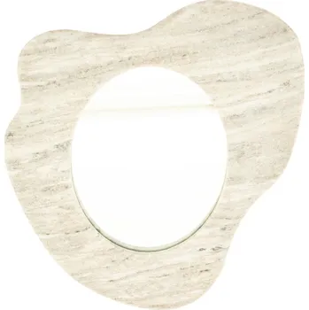 Zrcadlo By-Boo Béžové mramorové závěsné zrcadlo Muna 40 x 47 cm