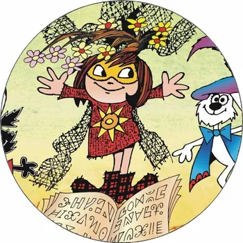 Jedlá dekorace na dort Jedlý papír Malá čarodějnice 19,5 cm