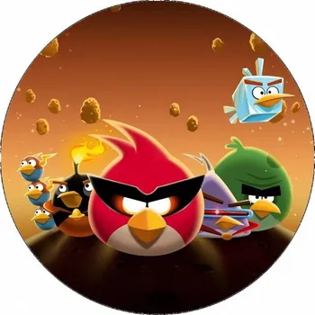 Přisada na vaření a pečení Jedlý papír Angry birds vesmír 19,5 cm