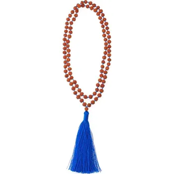 Růženec Japa Mala Rudraksha 06 mm modrá