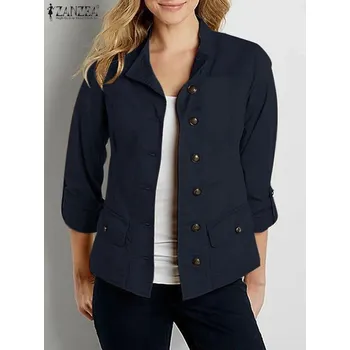 Dámské sako Dámské casual sako na přechodné období Barva: Tmavě Modrá, Velikost: S