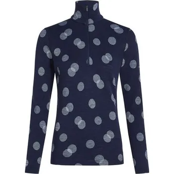 Icebreaker Wmns 260 Vertex LS Half Zip Falling Flakes, Midnight Navy/Snow 0A574P259 dámské triko XS + Doprava zdarma