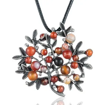 Brož B-TOP Módní náhrdelník PLANT