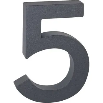 Domovní cedule RN.100LV.5.AL.AM číslo "5" antracit Antracit