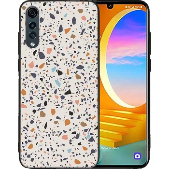 Pouzdro na tablet VSECHNONAMOBIL 83843 MY ART Ochranný kryt pro LG Velvet BEIGE TERRAZZO (162)