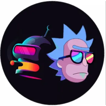 Jedlá dekorace na dort Jedlý papír Futurama Bender a Rick 19,5 cm