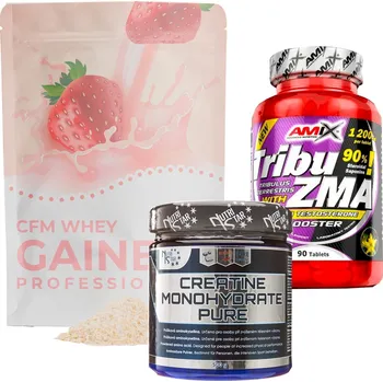 Fitness strava Explomax Balíček chci nabrat - 4000g+500g+90 tablet Příchuť: bílá čokoláda