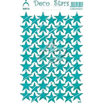 samolepka samolepka holografická-Hvězdičky tyrkysové