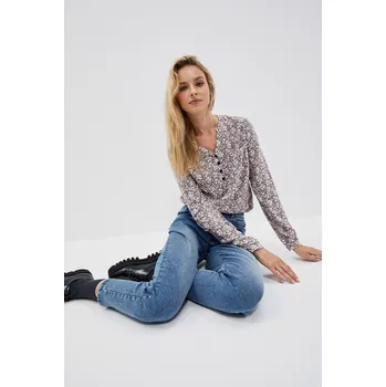 Dámské džíny Džínové džíny s vysokým pasem Moodo černá | modrá | světle modrá | krémová | fialová | vícebarevná 2179214