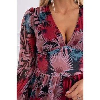 Dámské šaty Vzdušné šaty s květinovým motivem černé UNI