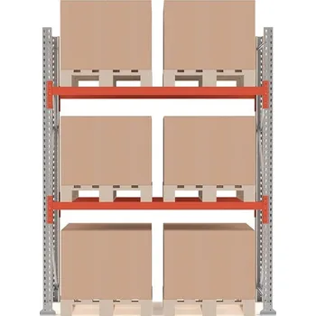 Dílenský regál Paletový regál ULTIMATE, 6 palet, 1000 kg/paleta, výška 2500 mm