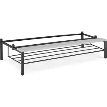 Šatní skříň Lavice k šatní skříňce, rošt na obuv, 1200 mm, šedá, HPL