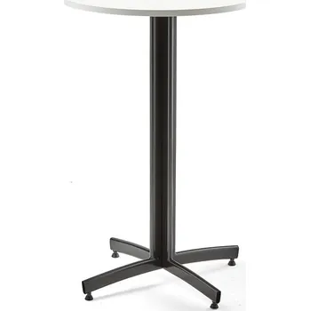 Jídelní stůl Barový stůl SANNA, Ø700x1050 mm, černá/bílá