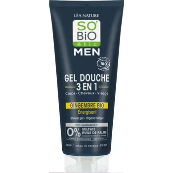 Sprchový gel Gel sprchový MEN 3v1 energetizující zázvor 200 ml BIO SO’BiO