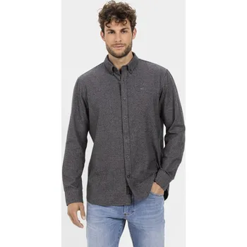 Pánská košile KOŠILE CAMEL ACTIVE LONGSLEEVE SHIRT COLD GREY MELANGE