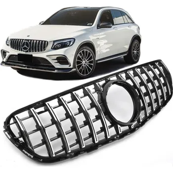 Maska Mercedes Benz GLC C253/X253 (2015-2019) GT vzhled – černá chrom, bez 360°