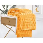 Beránková deka TRIANGLES zlatá 150 x 200