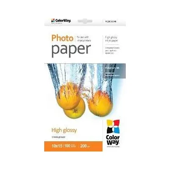 Fotopapír Fotopapír Hi.Gl.10x15 100ks200g COLORWAY