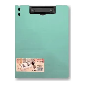 Set školních potřeb Deska z klipem i okładką A4 Morandi niebieskoziel