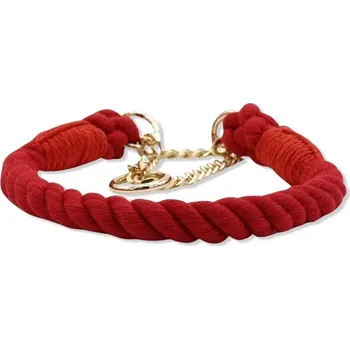 Obojek pro psa Polostahovací lanový obojek - námořník Barva: Červená, Velikost: 27 - 31 cm