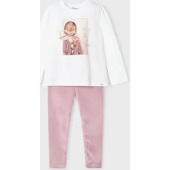 Dětská móda Mayoral dívčí 2 dílná sada legíny a bavlněné tričko 4705 - 48 Velikost: 110 Ecofriends