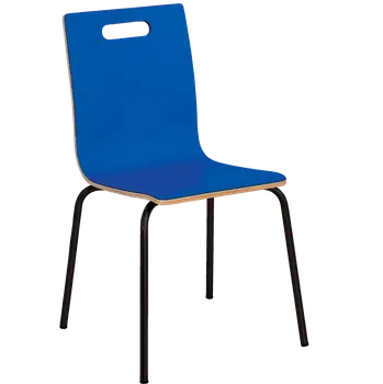 Jídelní židle MEGAN jídelní židle modrá, kostra černá