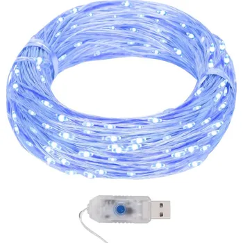 Vánoční dekorace vidaXL Světelný řetěz s mikro LED 40 m 400 LED 8 funkcí [328849] Barva: Modrá