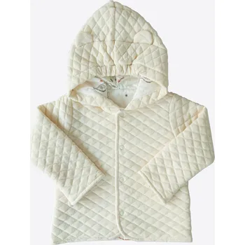 Kojenecká souprava kitikate PROŠÍVANÁ BUNDA S KAPUCÍ ECRU_S15214 Velikost: 18 - 24 MĚSÍCŮ