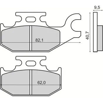 Brzda pro motocykl RMS Brzdové destičky 2870 RMS 225102870