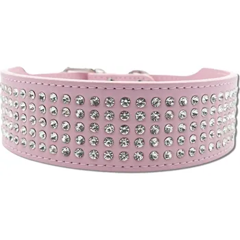 Obojek pro psa Majestic crystal obojek Barva: Růžová, Velikost: 32 - 40 cm