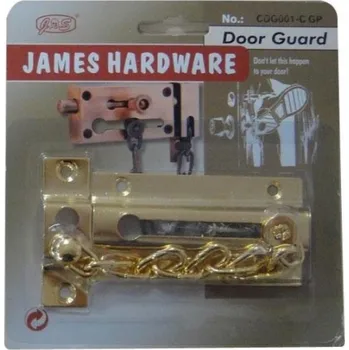 Řetízek Řetízek na dveře zlaté barvy, 88 x 44 mm