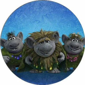 Jedlá dekorace na dort Jedlý papír Frozen Trollové 19,5 cm