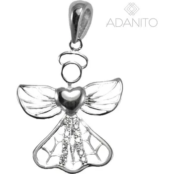 Přívěsek Stříbrný přívěsek anděl se srdíčkem