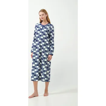 Dámská noční košile Vamp - Dlouhá noční košile 21435 - Vamp blue patriot L