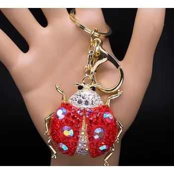 B-TOP Přívěsek na klíče, kabelku Beruška s krystaly