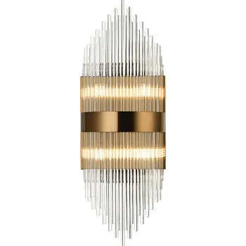 Nástěnné svítidlo ACA DECOR Nástěnné křišťálové svítidlo DYNASTY max. 4x35W/G9/230V/IP20, barva mosazi