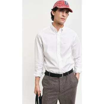Pánská košile KOŠILE GANT REG PINPOINT OXFORD SHIRT WHITE