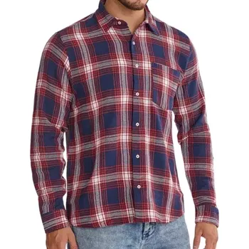 Pánská košile Raj Pol 737482 flanelová košile blue/red