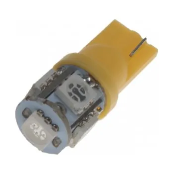 Autožárovka LED žárovka 12V s paticí T10 oranžová 5LED/3SMD