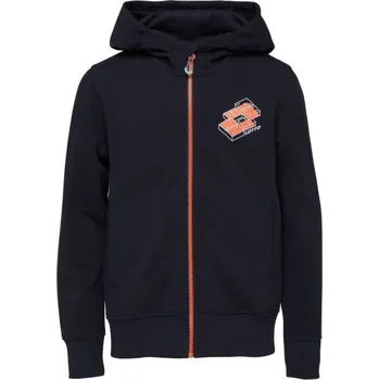 Dívčí mikina Dívčí mikina s kapucí Lotto DOMMY 140/146 Tmavě modrá, Oranžová