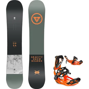 Snowboard Gravity snowboards Snowboard komplet Gravity Cosa 24/25 + vázání Fastec FT360 orange Velikost: 161 cm, Velikost vázání: M